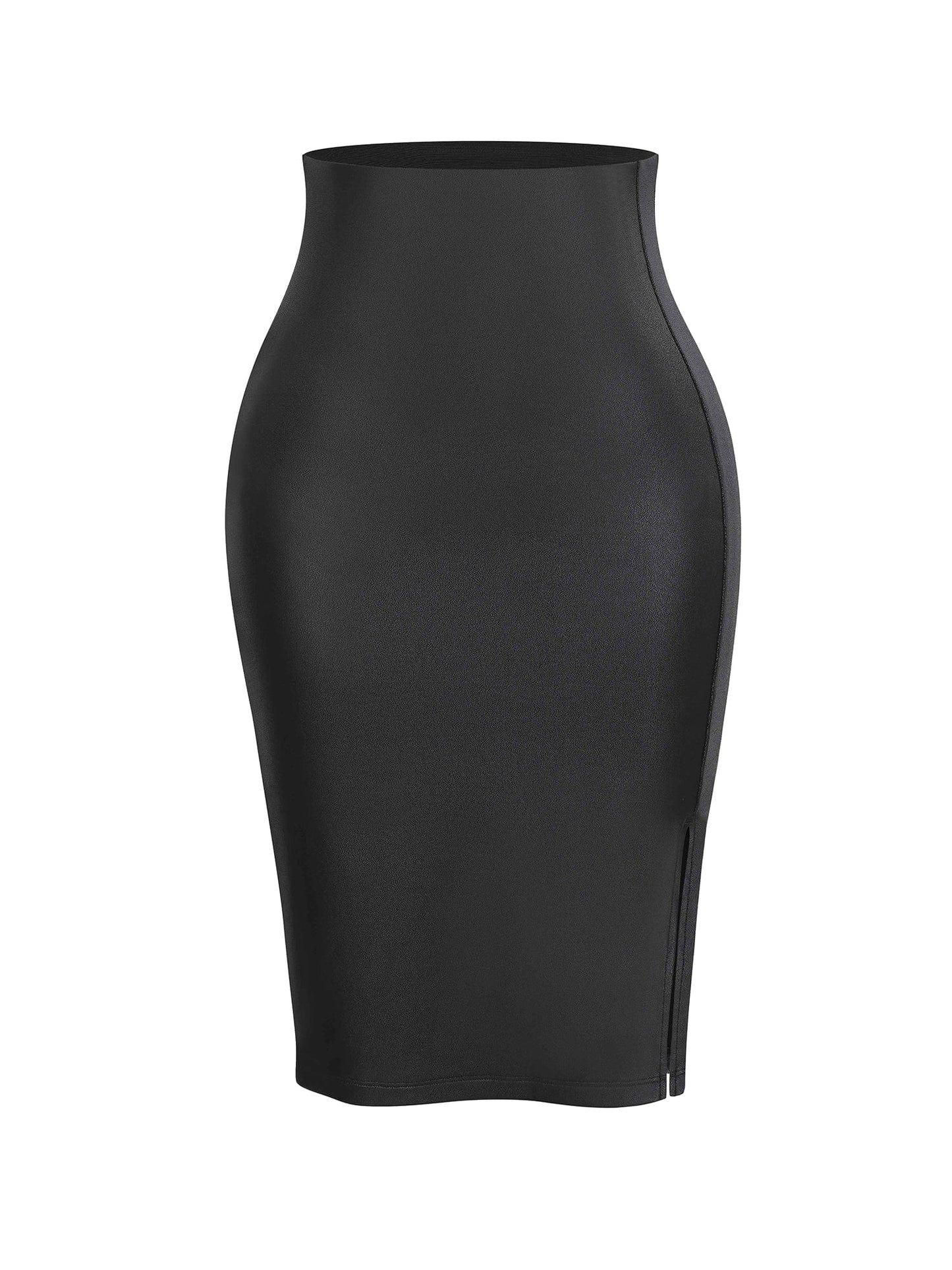 Built-In Shapewear Leather Skirt