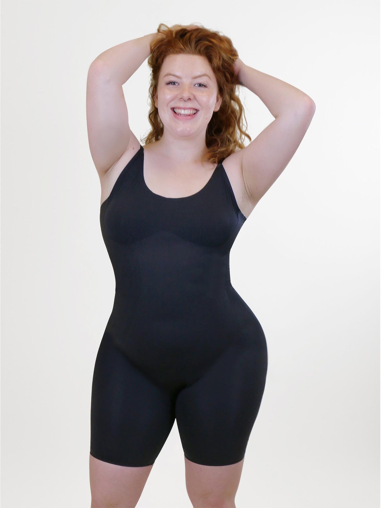 Sheer Butt Lifter Adjustable Straps Seamless Bodysuit