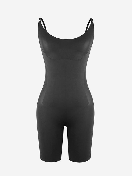 Sheer Butt Lifter Adjustable Straps Seamless Bodysuit