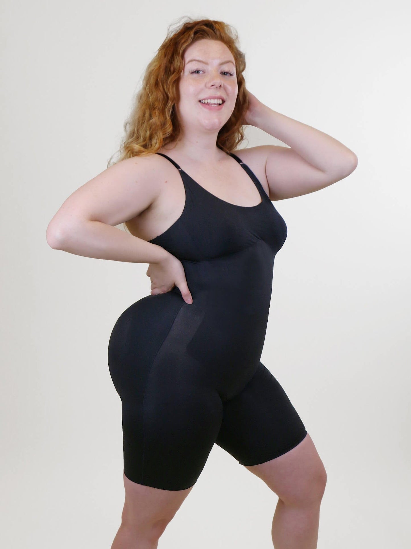 Sheer Butt Lifter Adjustable Straps Seamless Bodysuit