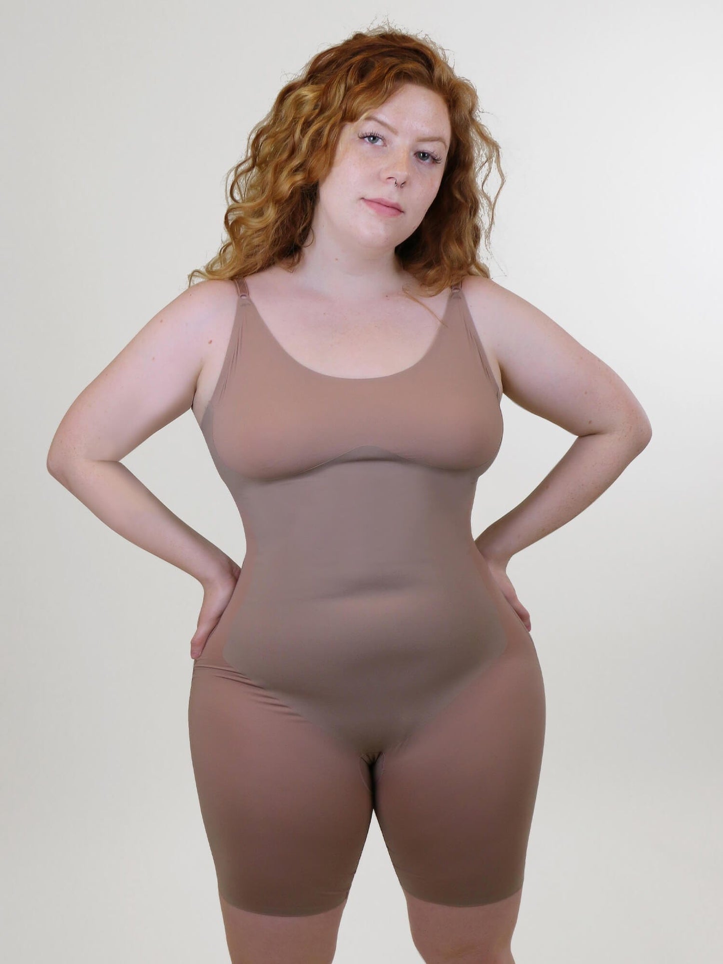 Sheer Butt Lifter Adjustable Straps Seamless Bodysuit