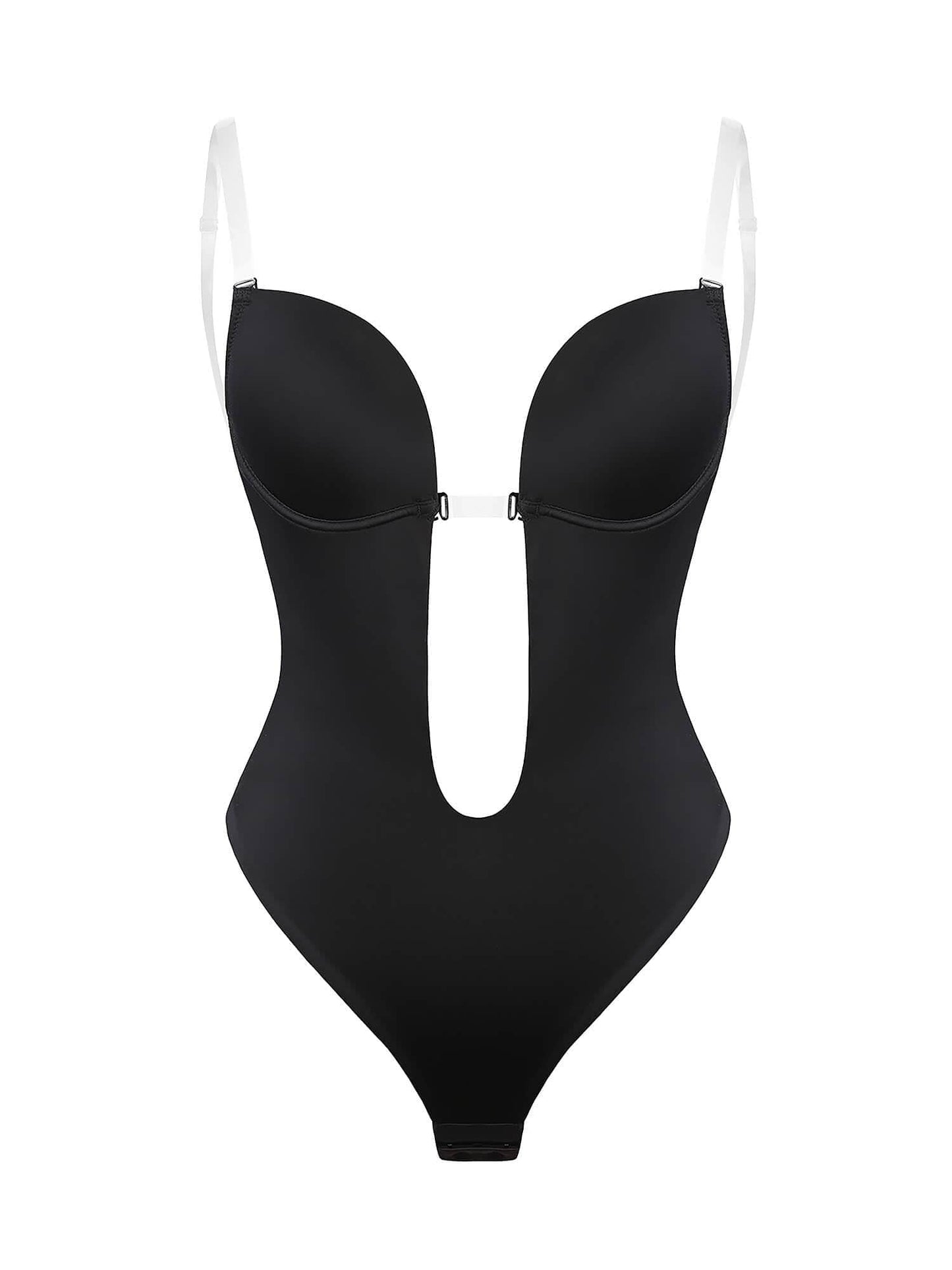 Strapless U Plunge Thong Bodysuit Backless Bra